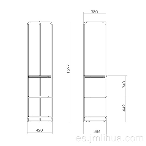 Soporte de estante de tela moderno